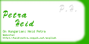 petra heid business card